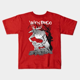 The Wendigo in red Kids T-Shirt